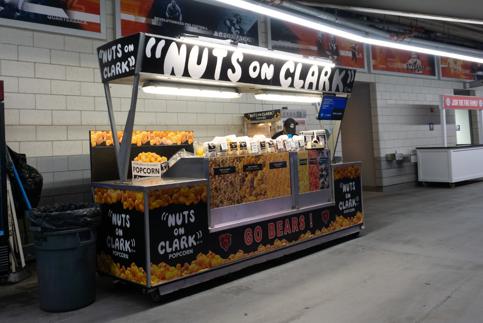 Nuts on Clark, a kiosk with gluten-free popcorn at Soldier Field