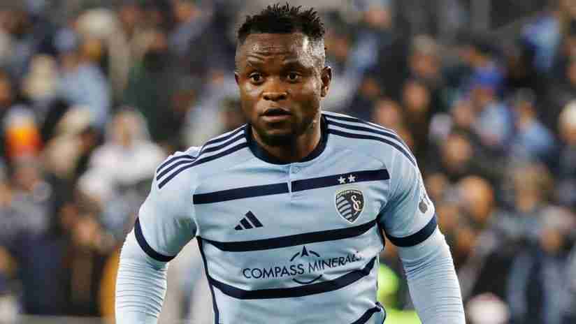 Close up shot of Sporting Kansas City player Willy Agada