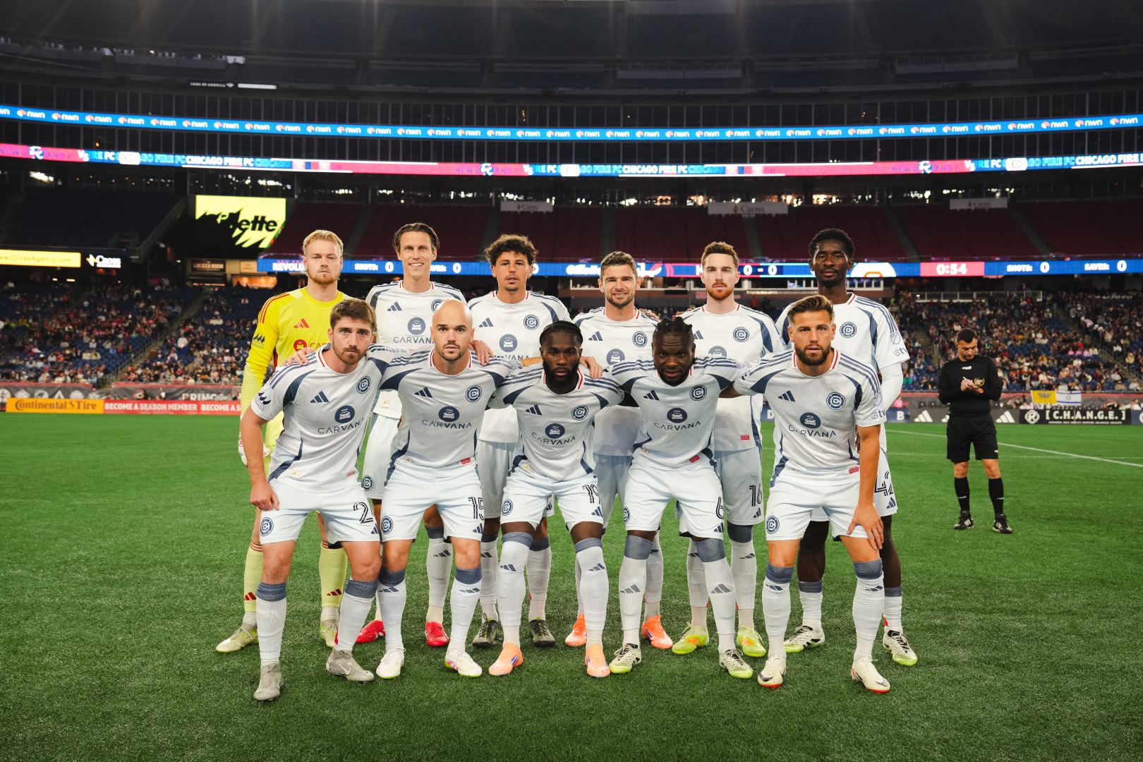 Chicago Fire Starting XI ahead of their game against the New England Revolution on October 18, 2025