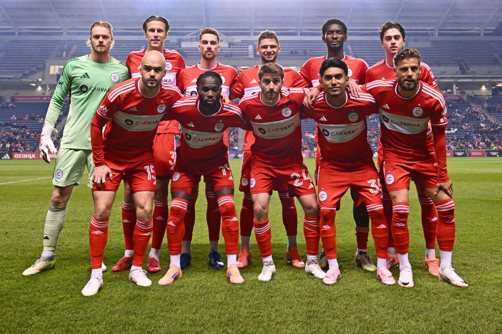 Chicago Fire's Starting XI for their playoff game against Orlando City at SeatGeek Stadium on October 22, 2025