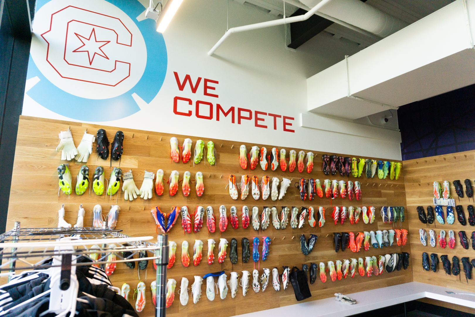 Boot room of the Endeavor Health Performance Center on March 3, 2025