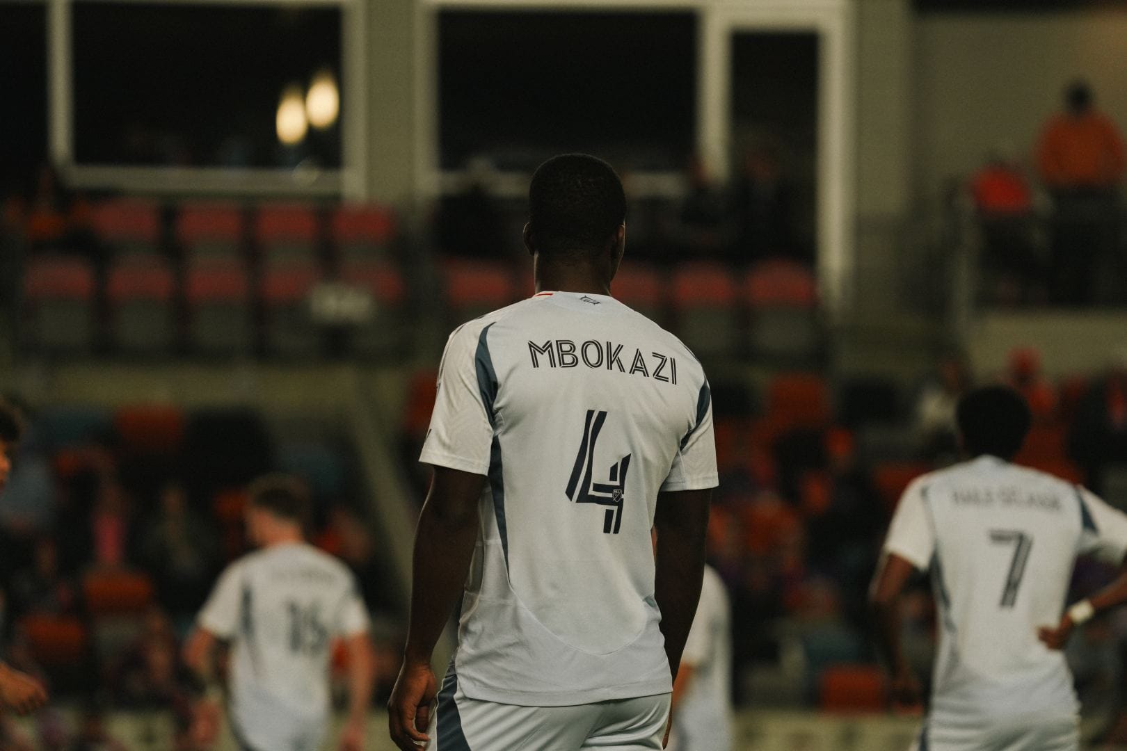 Chicago Fire defender Mbekezeli Mbokazi at a soccer game at Shell Energy Stadium on February 21, 2022.