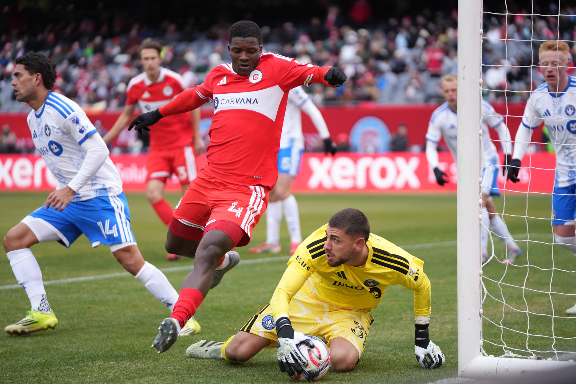 Chicago Fire and South Africa defender Mbekezeli Mbokazi features in an MLS match against CF Montréal.