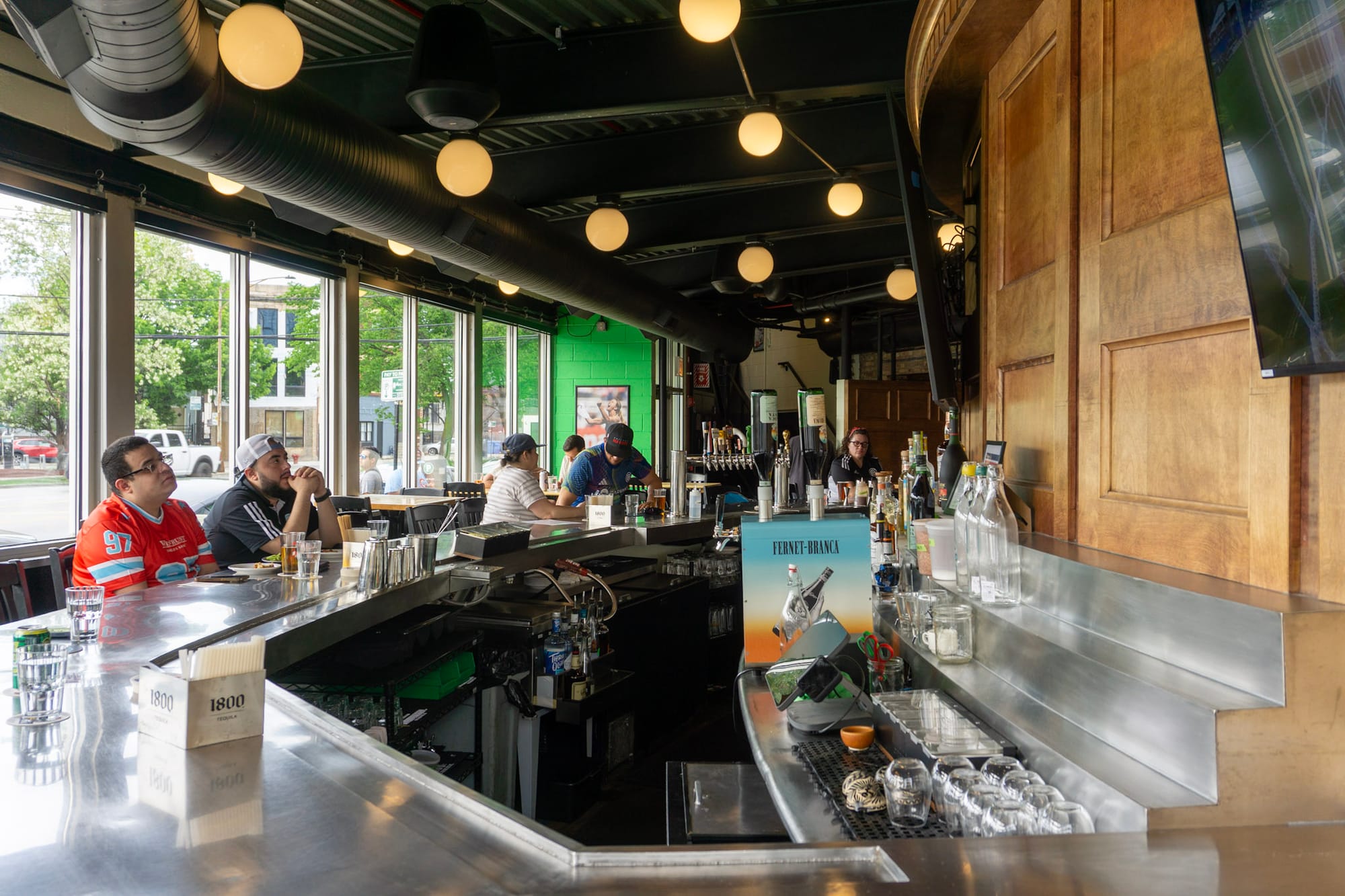 Interior shot of Soccer House bar in Chicago