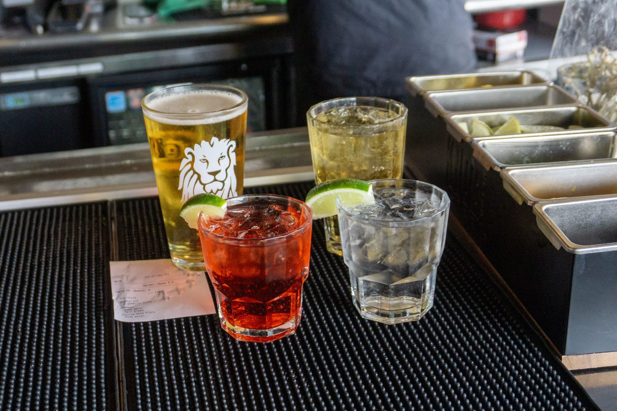 Some of the drinks on offer at Soccer House