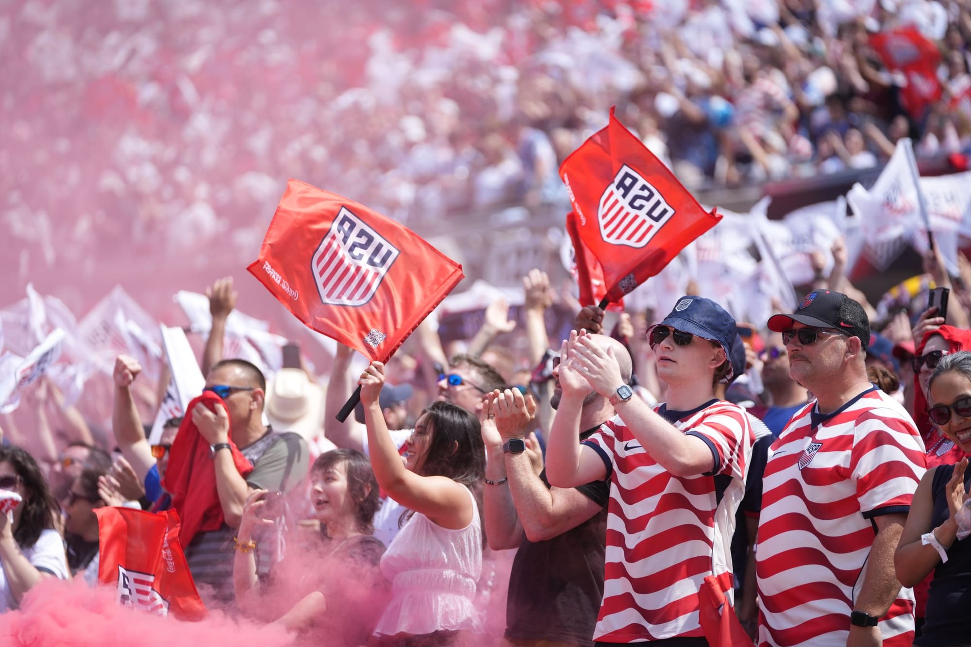 USMNT fans in the stands during the USMNT vs Germany friendly at Soldier FIeld.