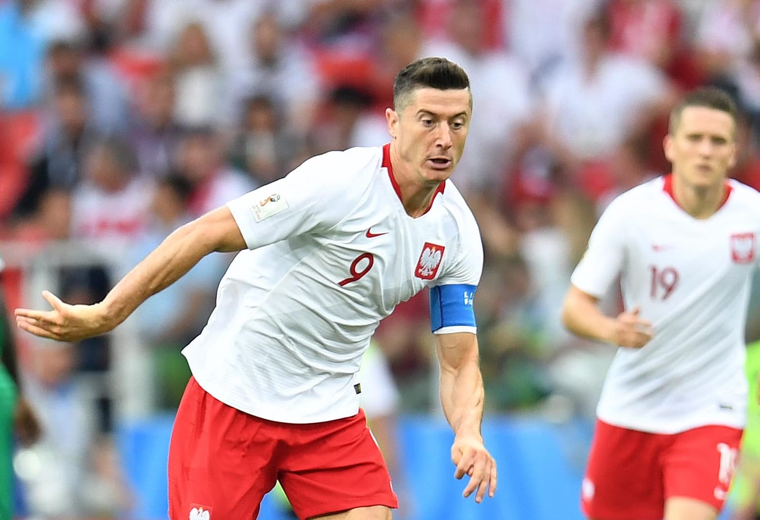 Robert Lewandowski with the Polish national team
