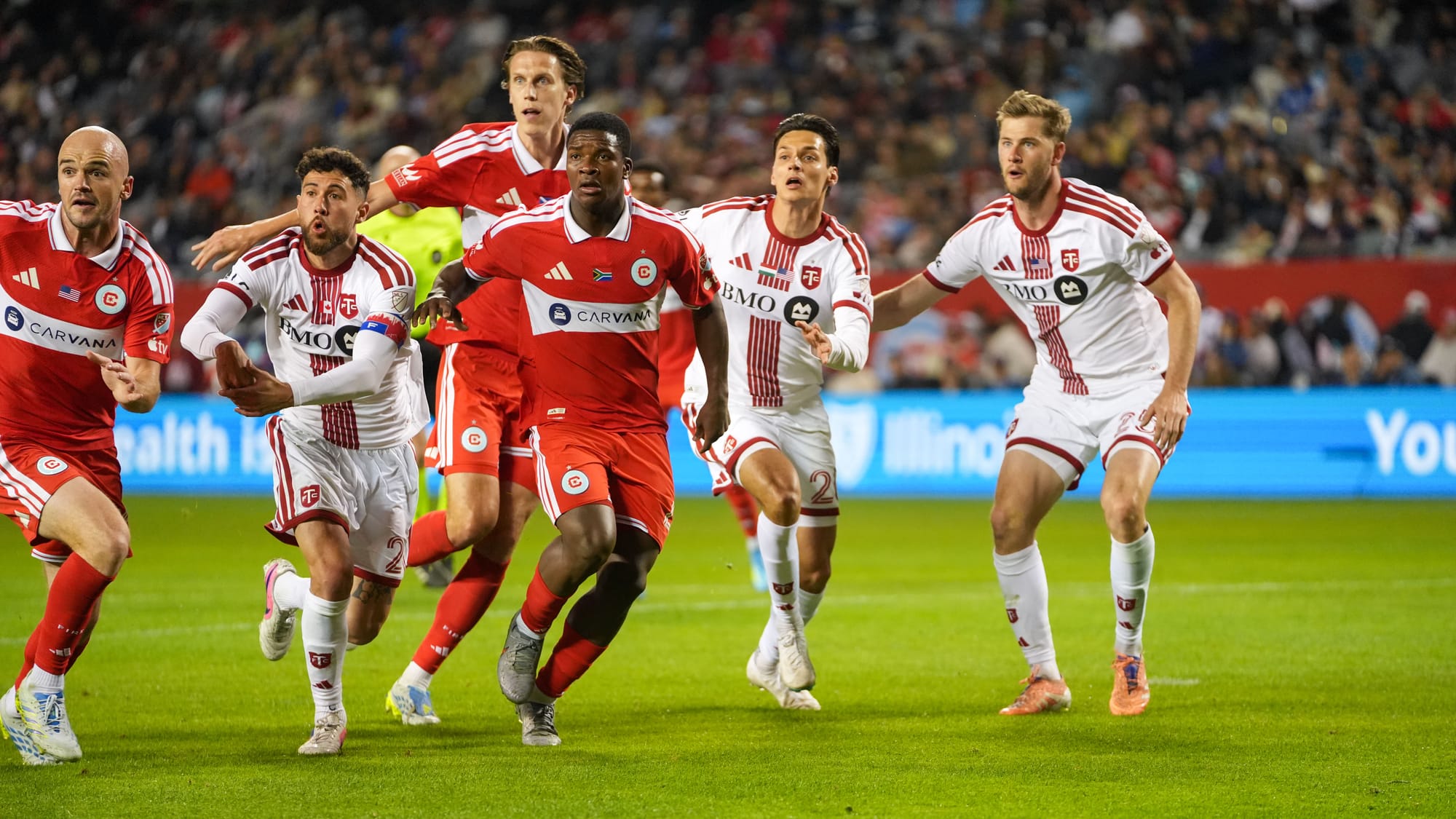 Mbekezeli Mbokazi during the Chicago Fire's game against Toronto FC in Soldier Field.