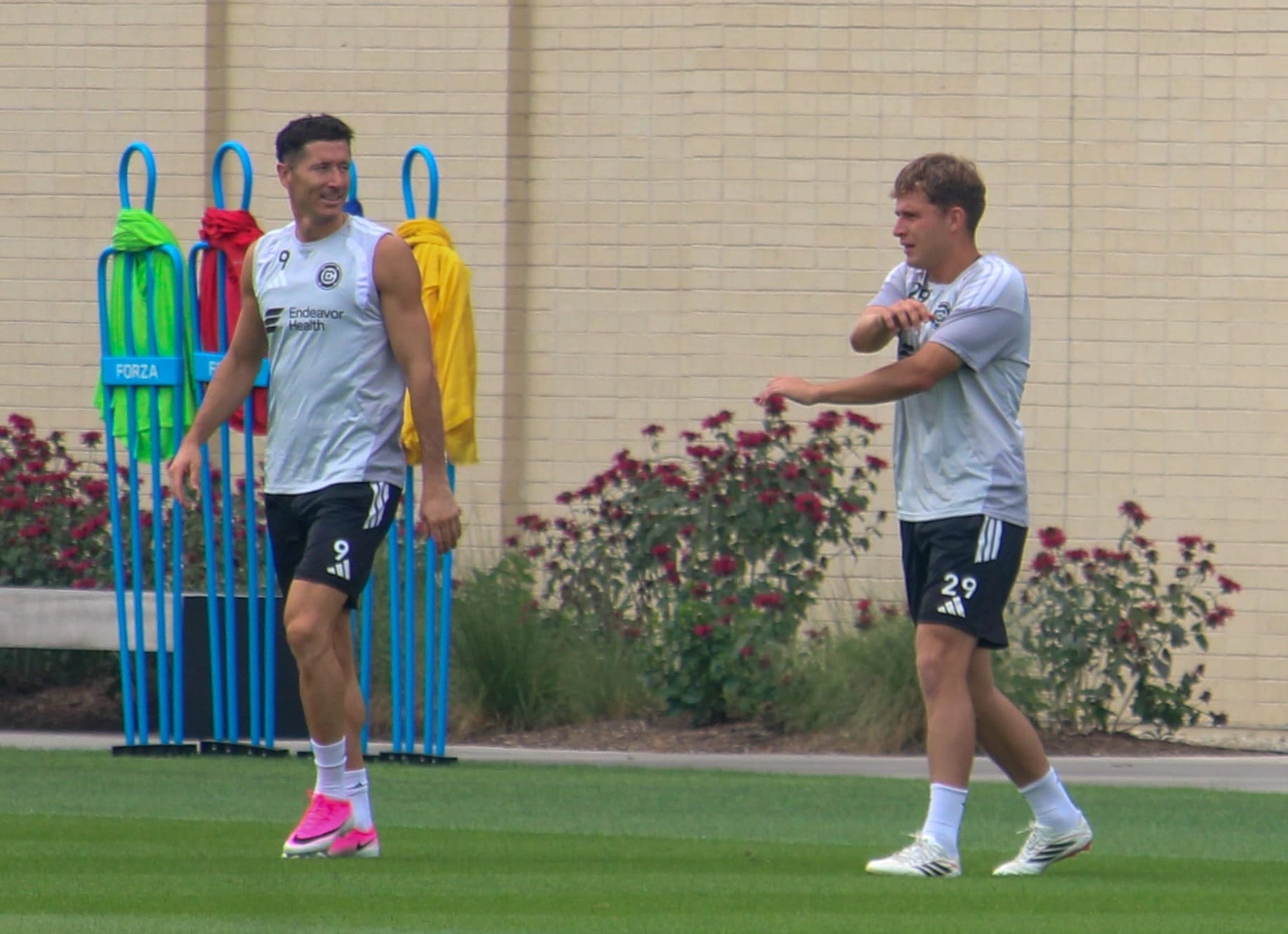 Robert Lewandowski and David Poreba at Chicago Fire training on July 20th, 2026.