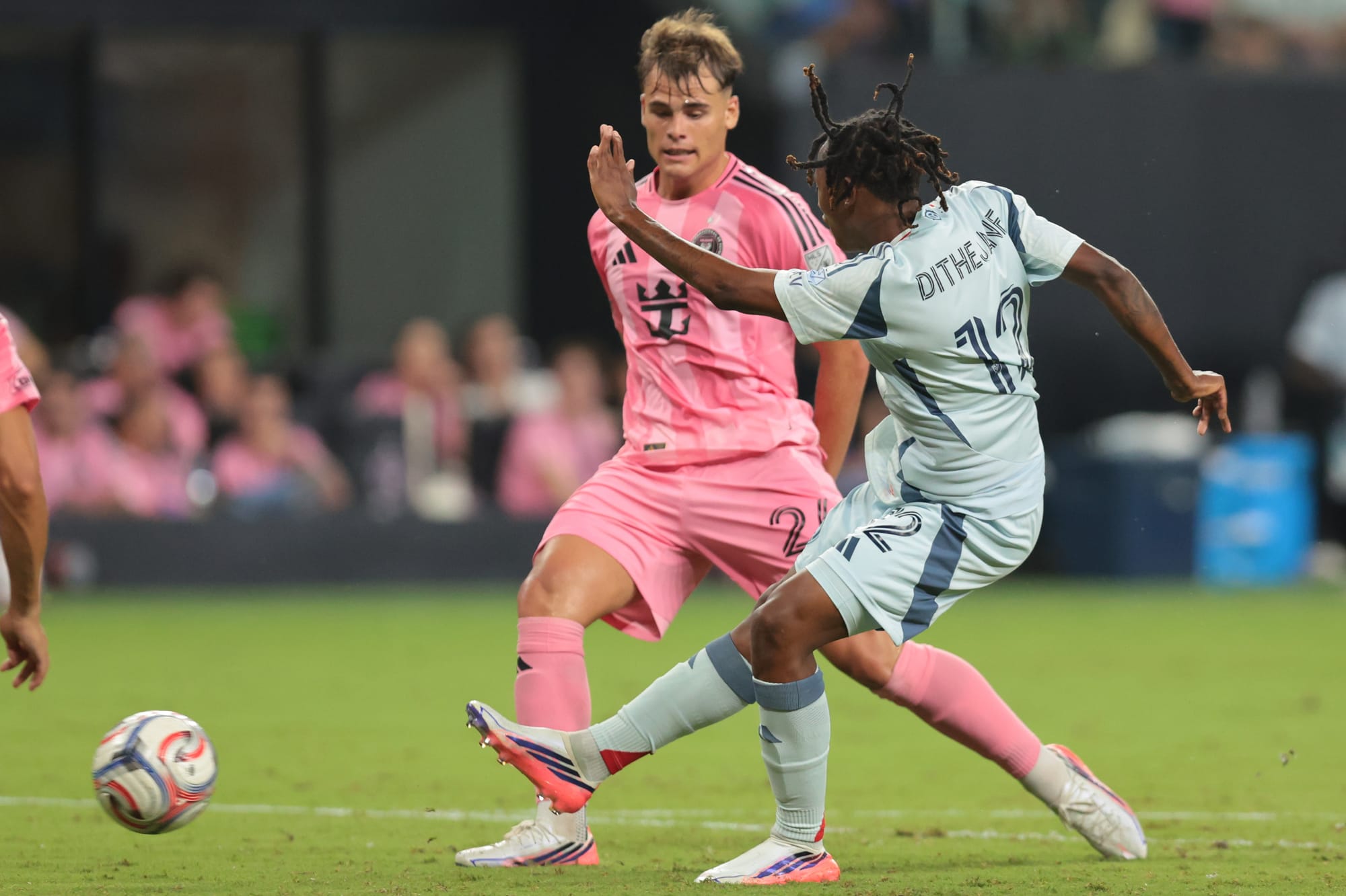 Chicago Fire's Puso Dithejane against Inter Miami on July 23rd, 2026 at Nu Stadium.