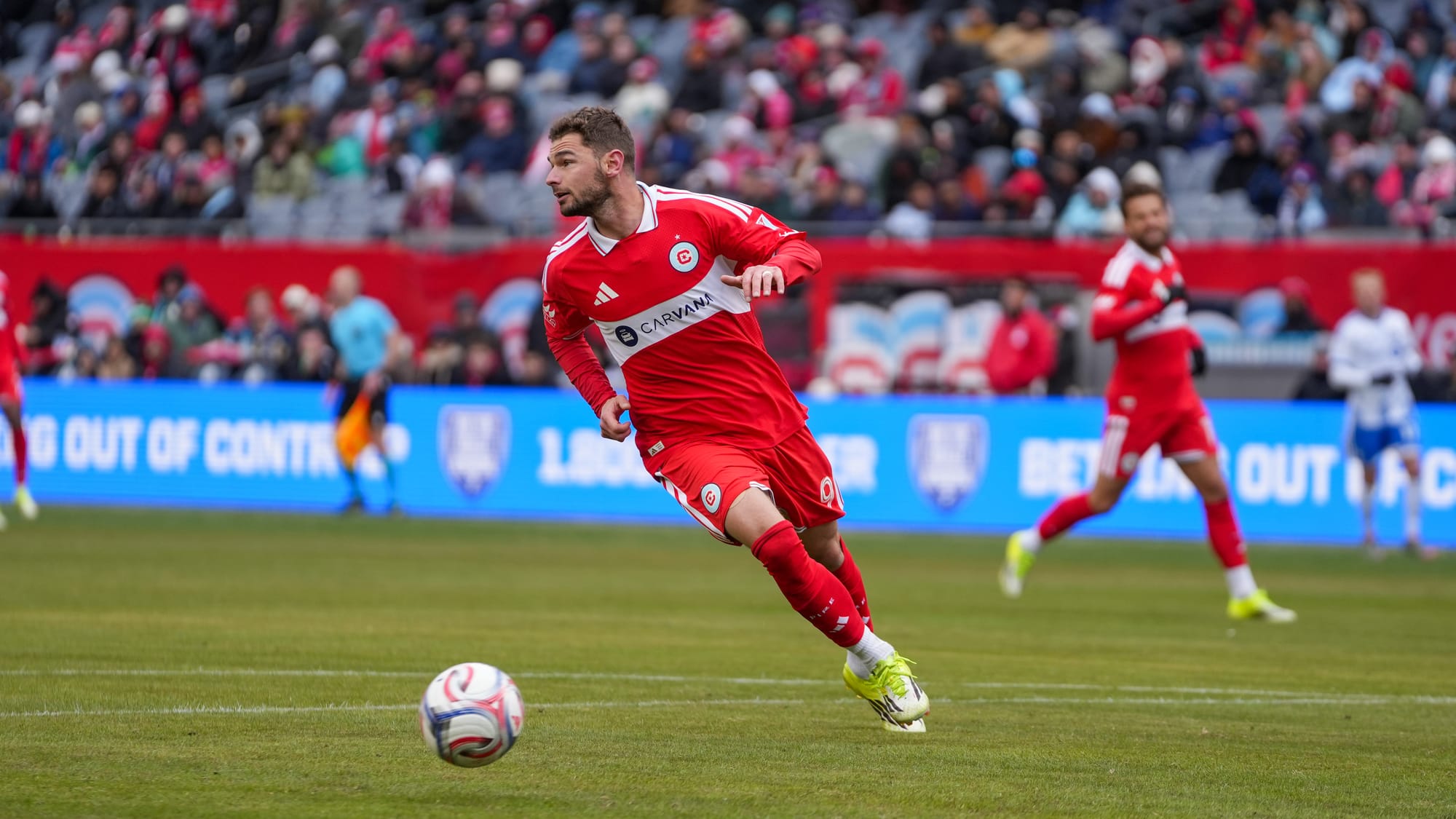 Hugo Cuypers playing for Chicago Fire in 2025.