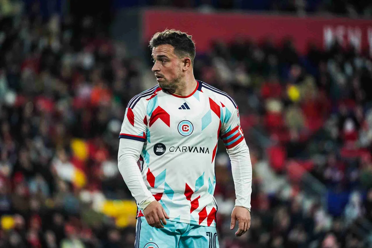 Close in shot of Chicago Fire player Xherdan Shaqiri during a game