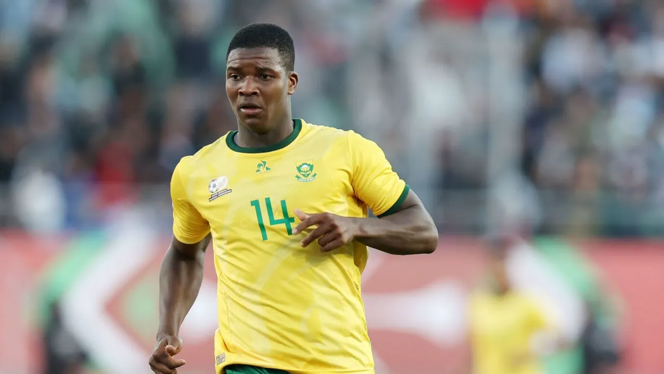 Mbekezeli Mbokazi on international duty with the South African national team.