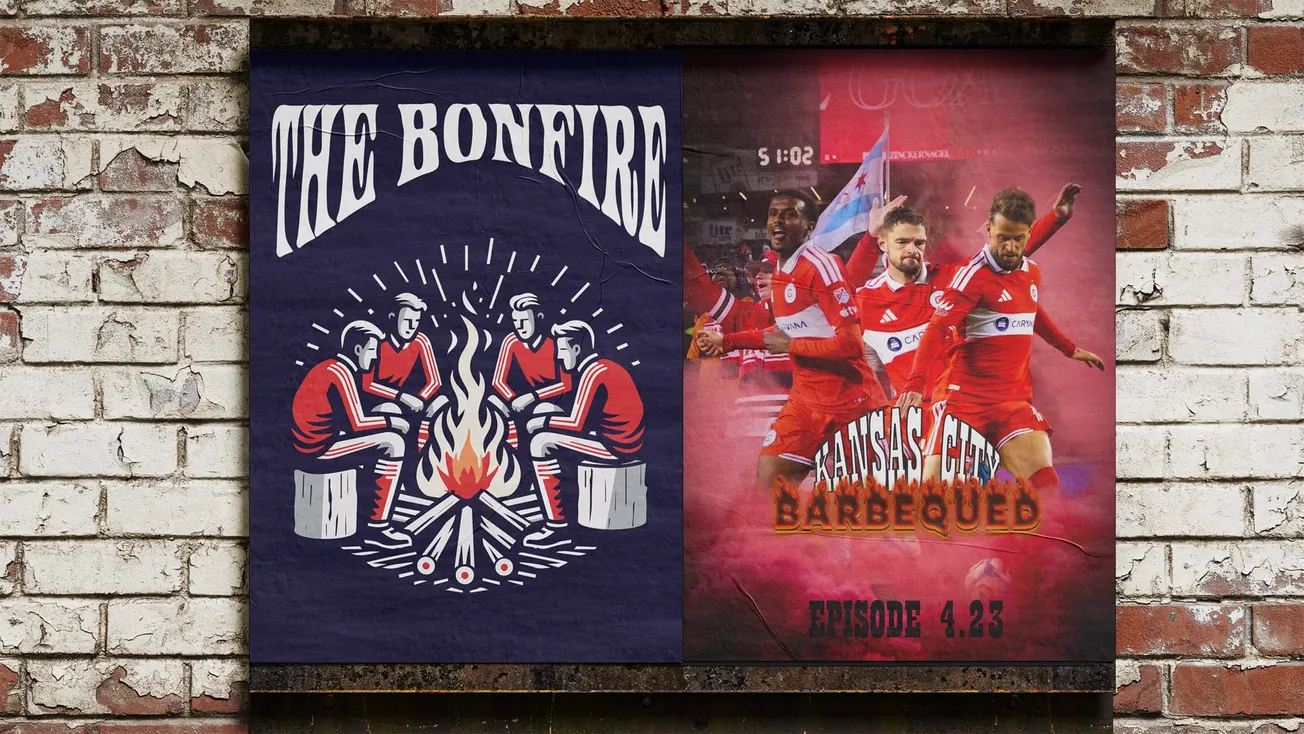 Promotional poster image with The Bonfire on the left and the episode poster on the right 