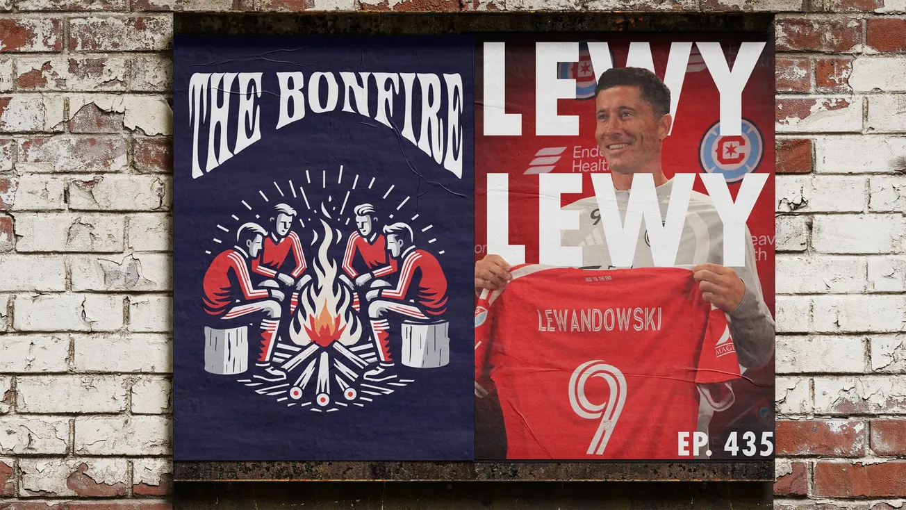 Promotional podcast poster for The Bonfire