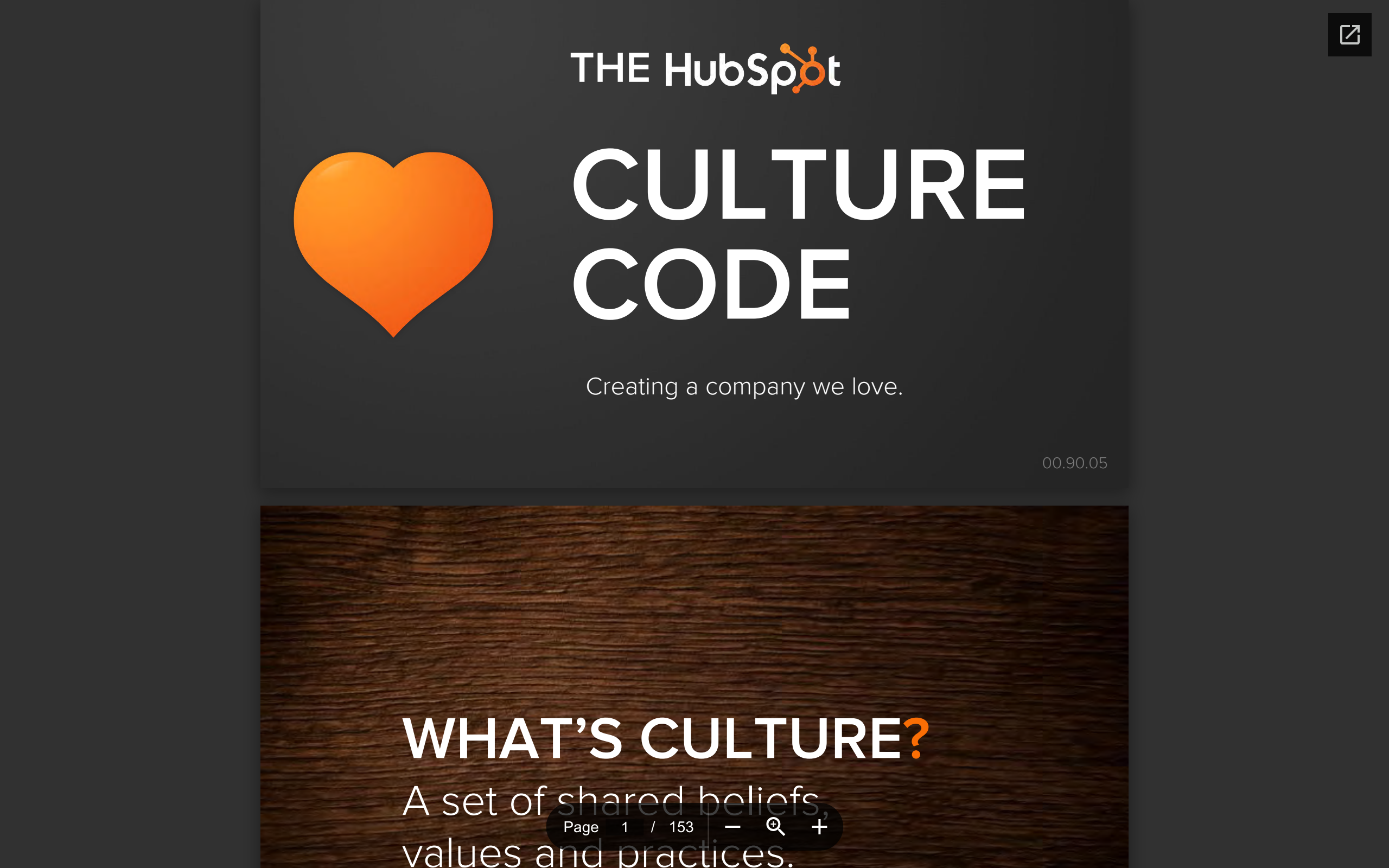 HubSpot Culture Code slide deck