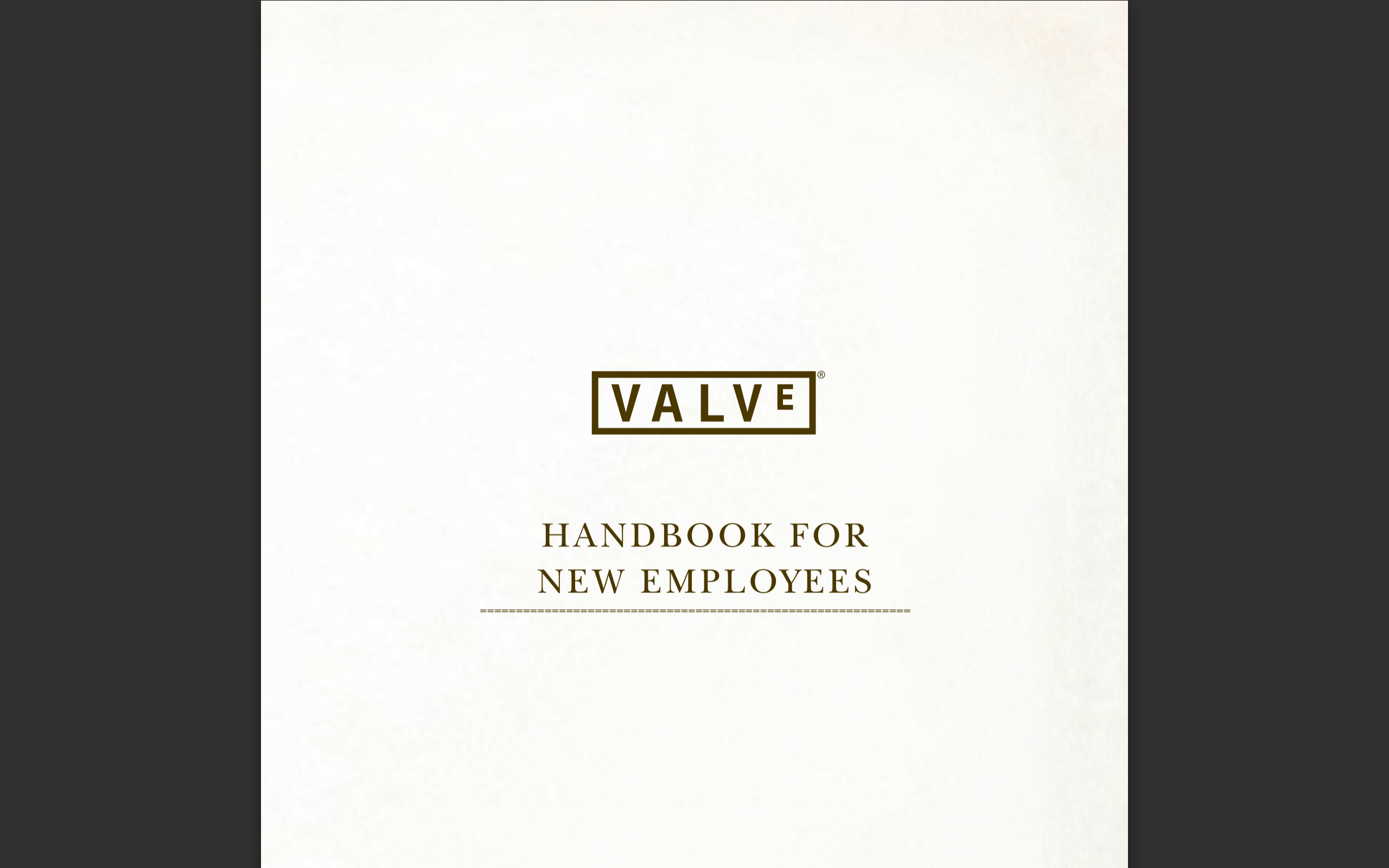 Valve employee handbook PDF