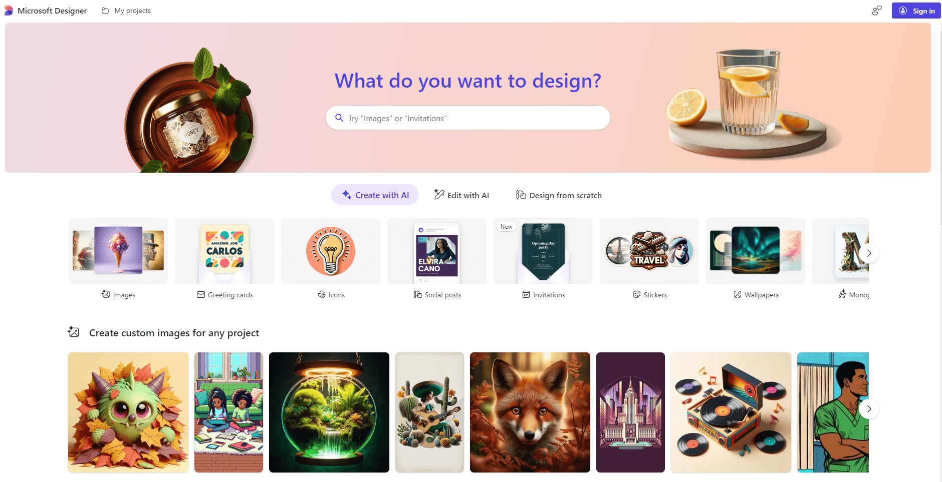 Microsoft Designer - Content Creator Tools