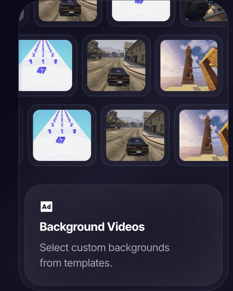 get background - video content creation