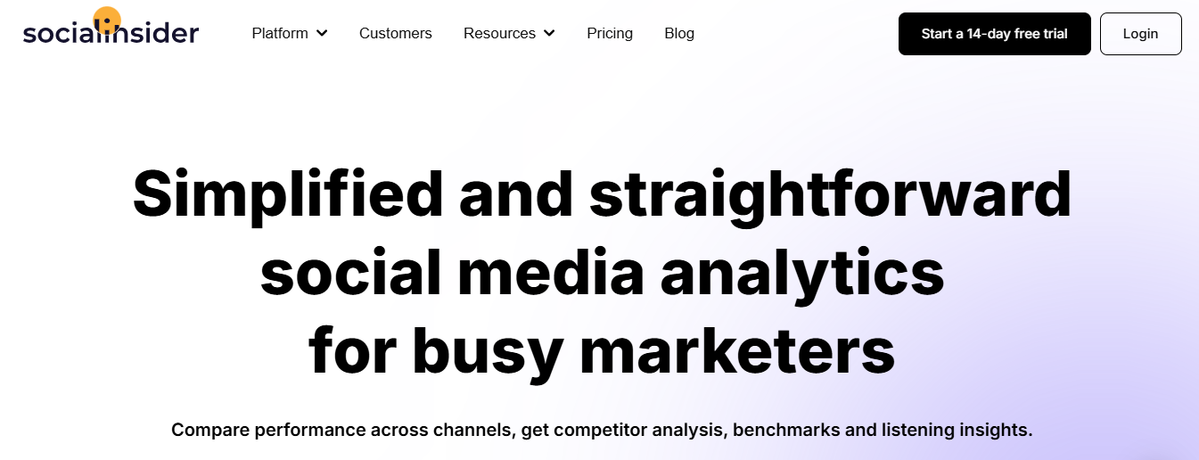 social insider -  Best Social Media Marketing Tools