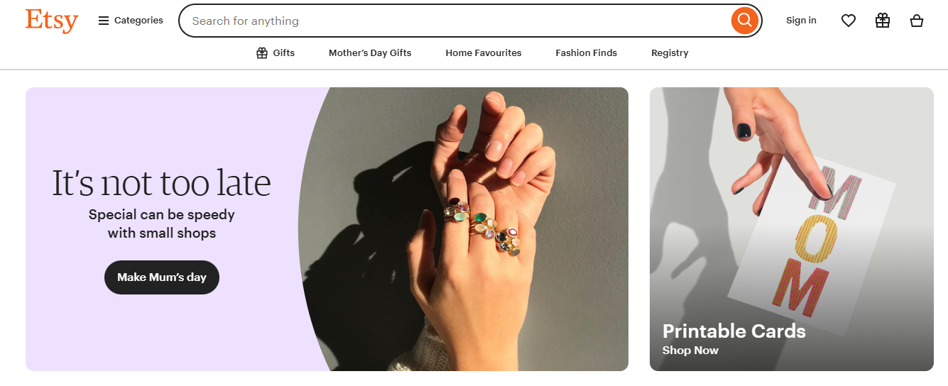 etsy - Pros of Using Twitter for Marketing