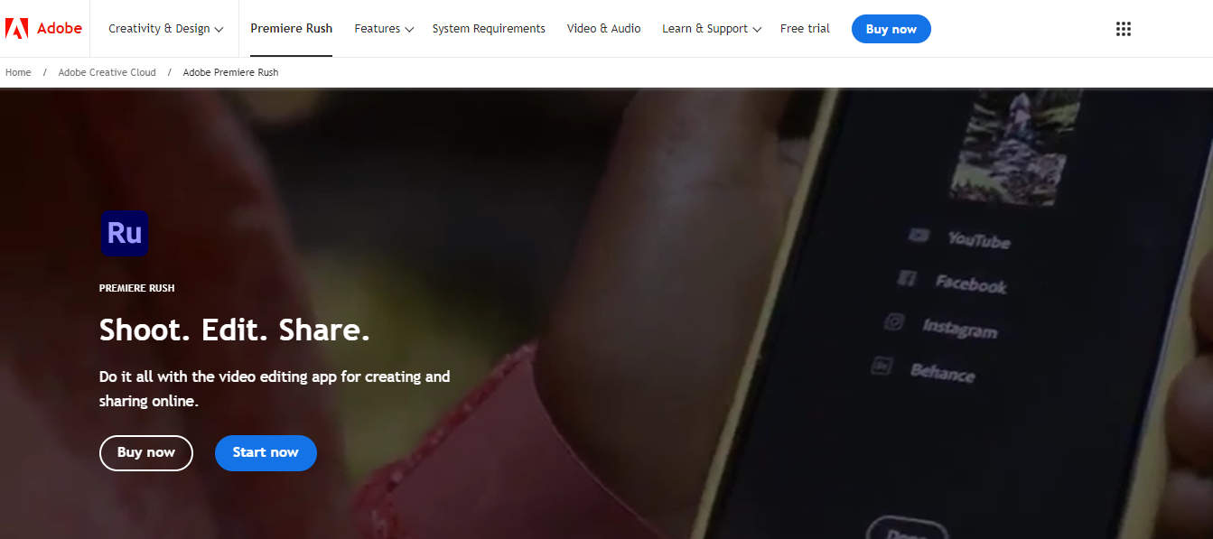 adobe premier rush - Brand Storytelling Tools