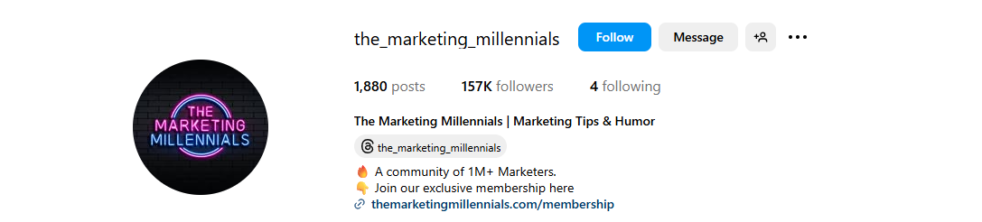 the marketing millenials - Best Marketing Instagram Accounts
