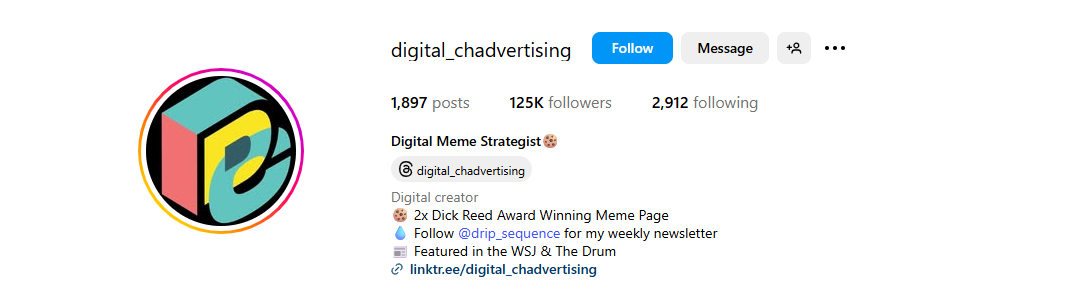 digital chadvertising - Best Marketing Instagram Accounts