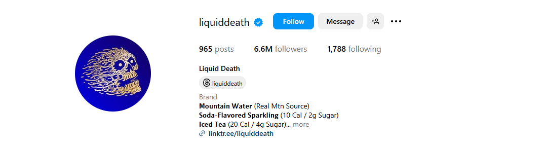 liquid death - Best Marketing Instagram Accounts