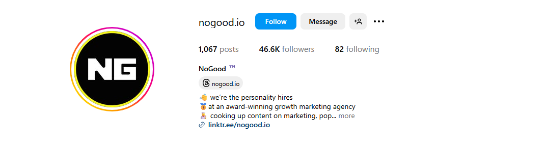 no good - Best Marketing Instagram Accounts