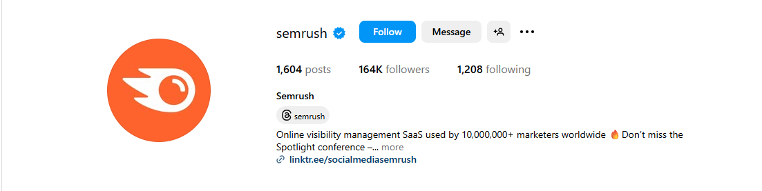 semrush - Best Marketing Instagram Accounts