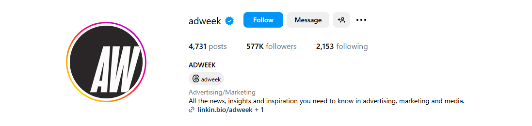 adweek - Best Marketing Instagram Accounts