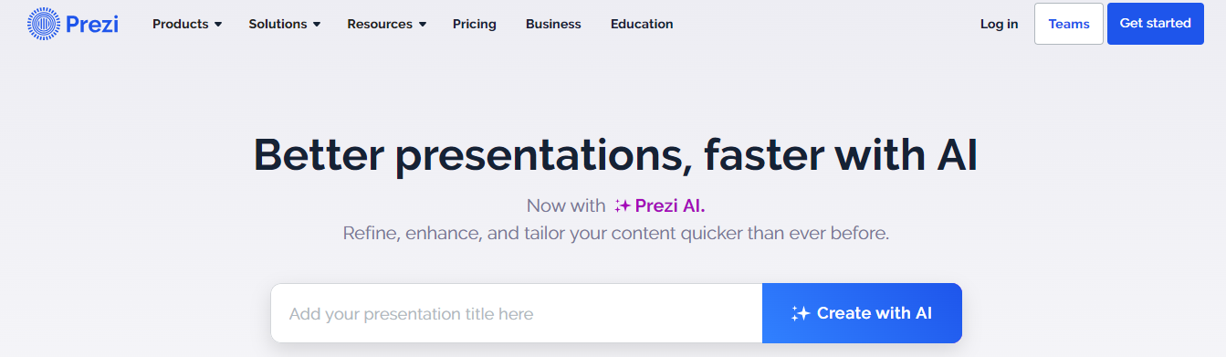 prezi - Brand Storytelling Tools