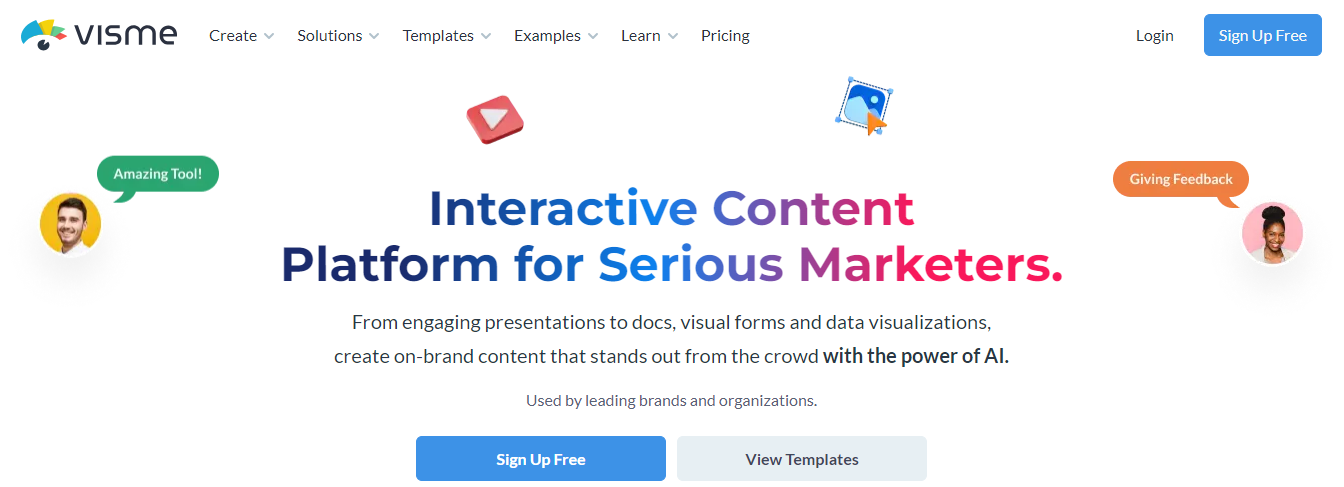 visme - Brand Storytelling Tools