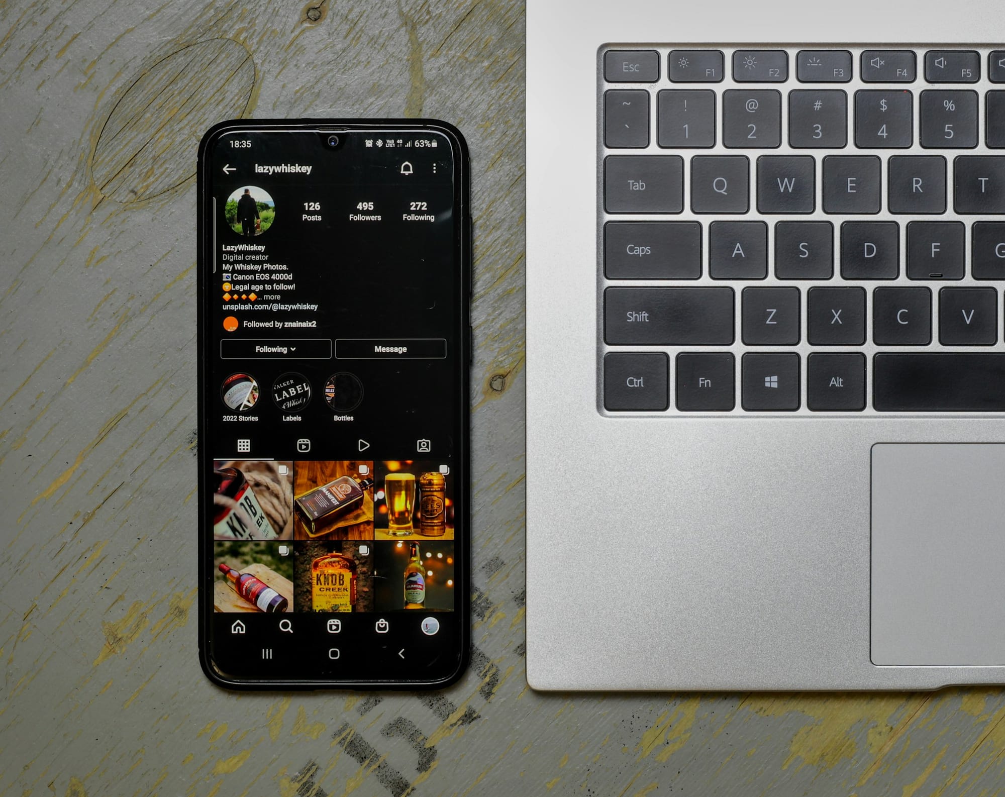 Phone Showing Insta Profile - How to Repost Instagram Story