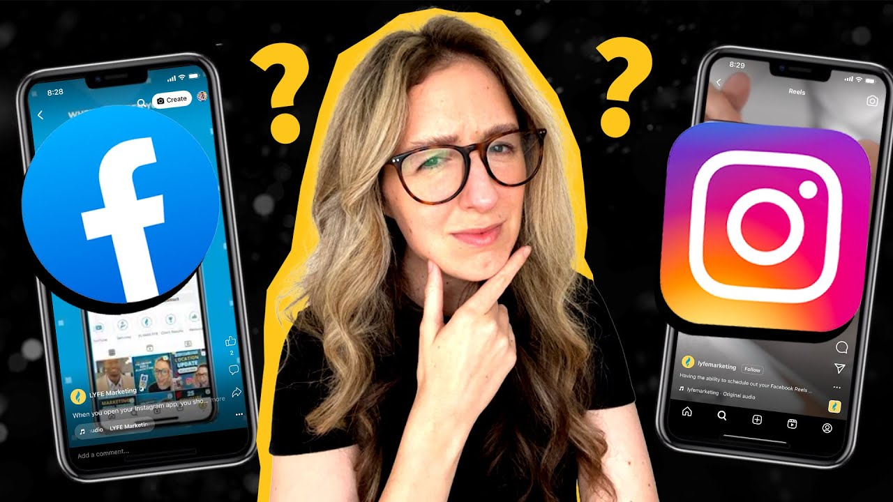 woman looking confused between facebook and instagram - Facebook Reels vs Instagram Reels
