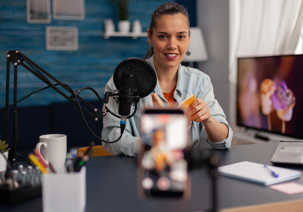 woman making a video - How Much Do Social Media Content Creators Make