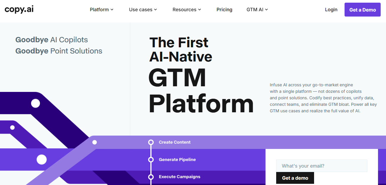 copy ai - Best AI For Social Media Content Creation
