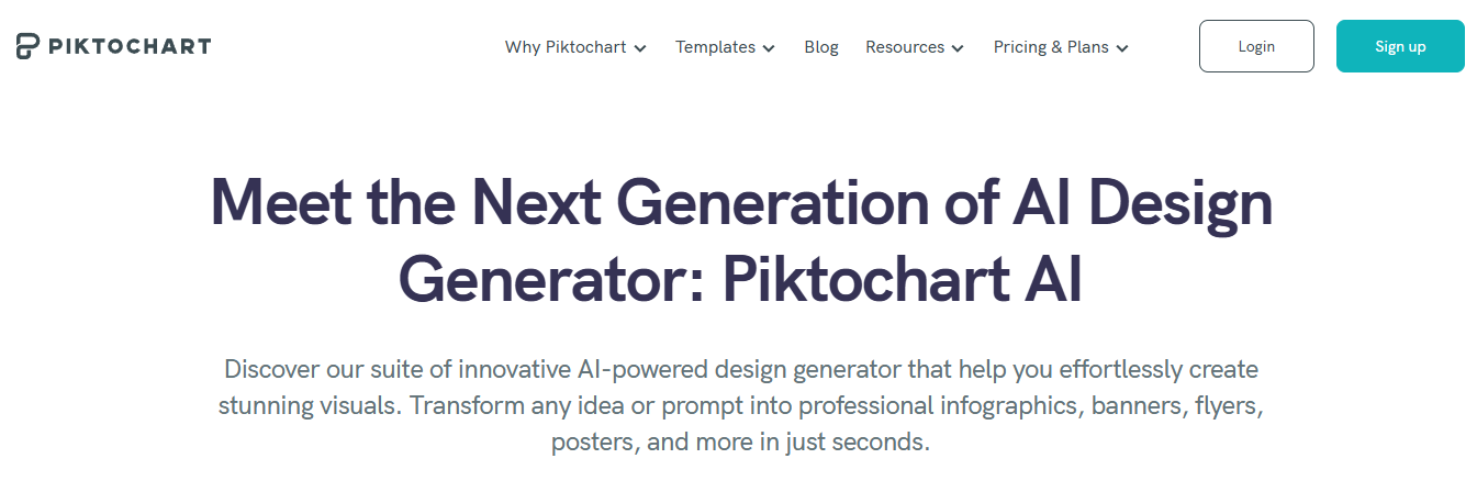 piktochart - Best AI For Social Media Content Creation