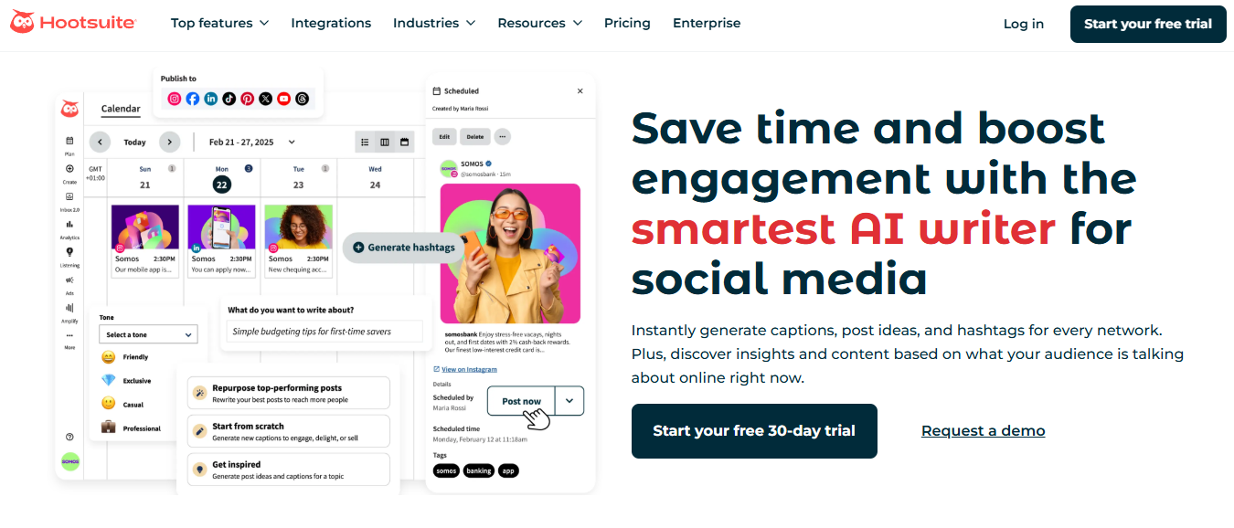 hootsuite - Best AI For Social Media Content Creation