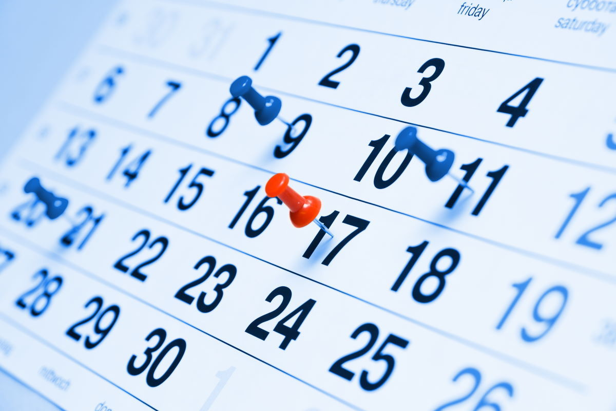 a calender - Best Days And Times To Post On Social Media