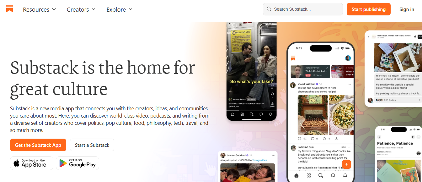 substack - What To Post On Each Social Media Platform