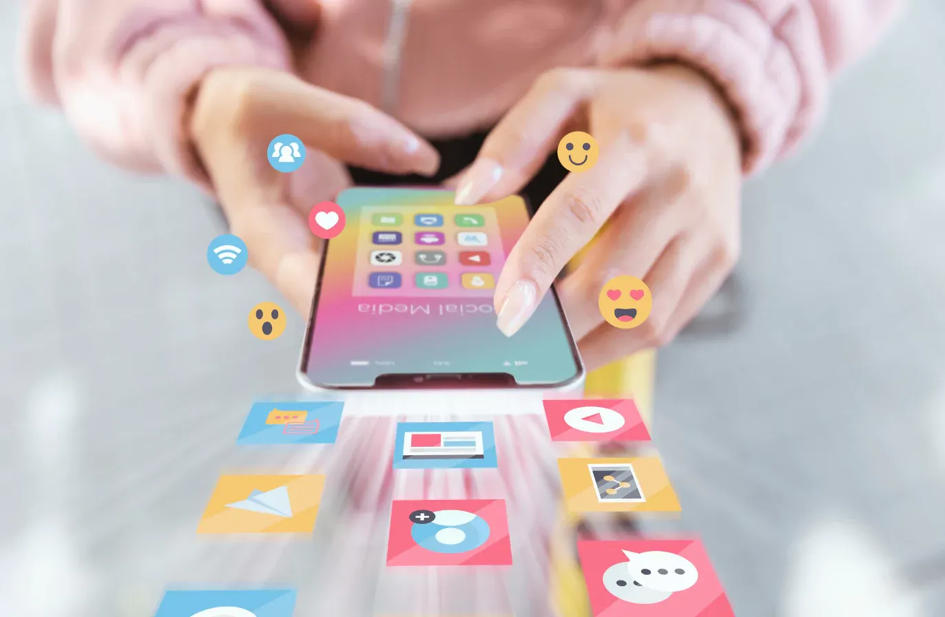 woman using social media apps - How to Create Engaging Social Media Content