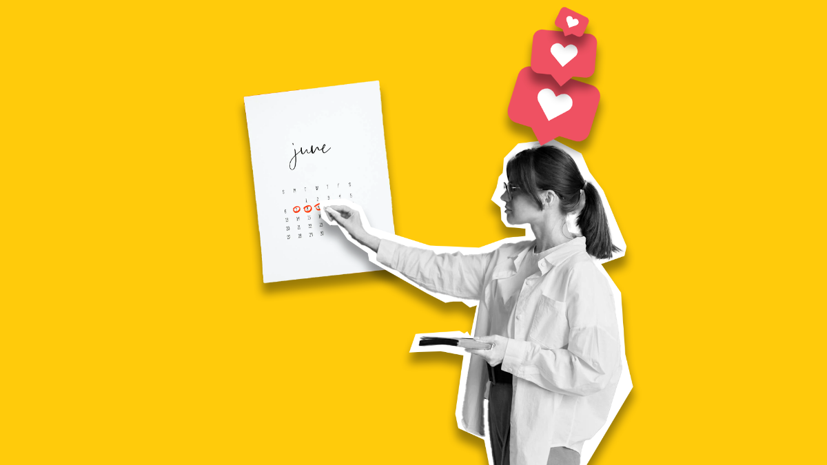 woman marking on a calendar - How Often To Post On Social Media