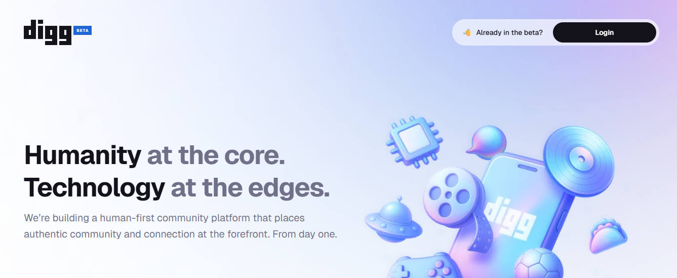 digg - Curated content Social Media