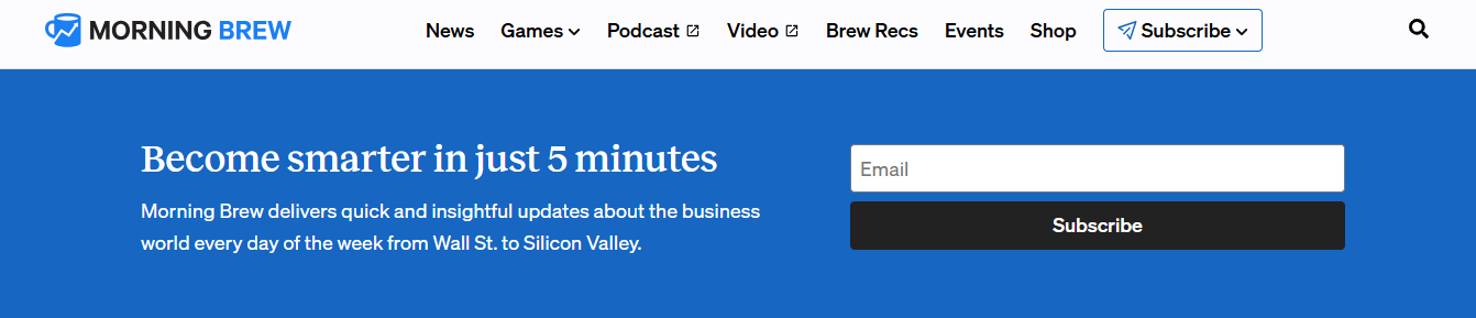 morning brew - Curated content Social Media