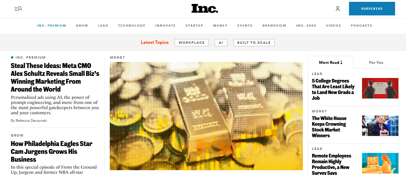 inc - Curated content Social Media