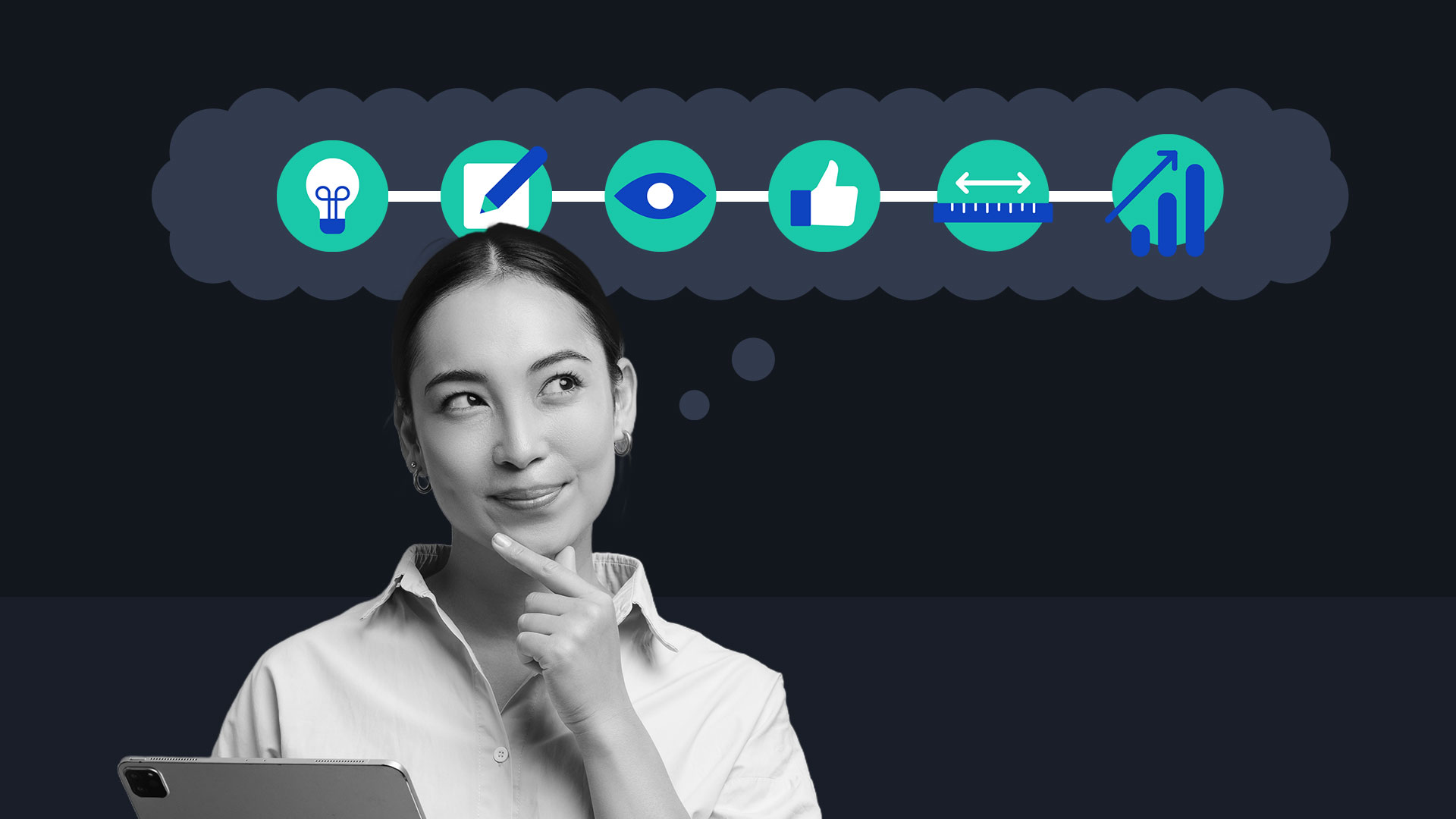 woman thinking - Social Media Post Examples