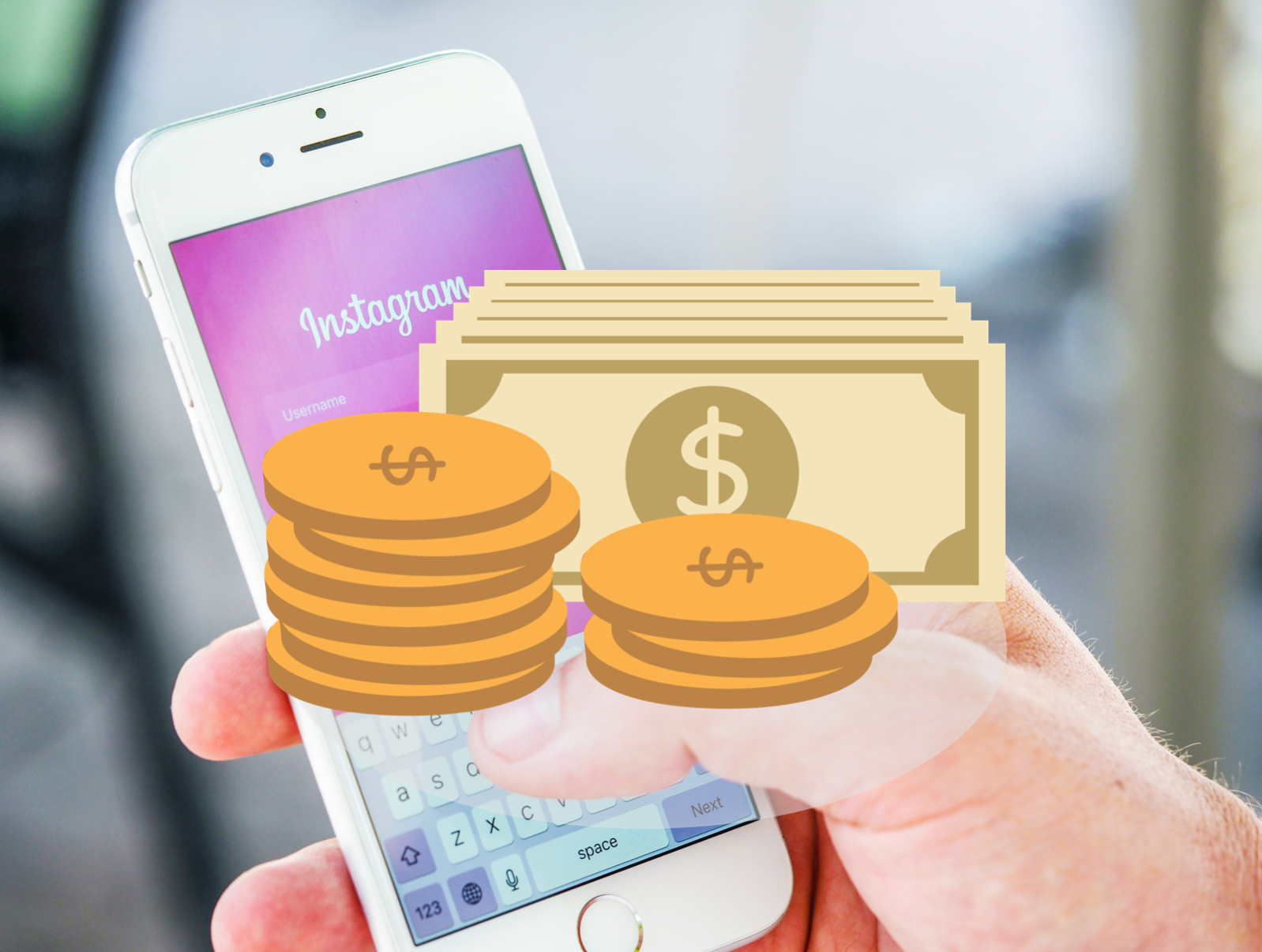 man holding money - How To Make Money As A Content Creator On Instagram
