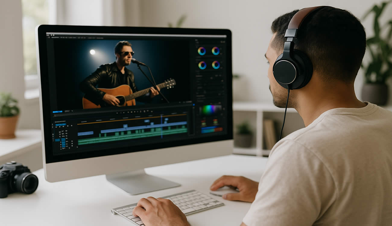 man editing - How Long Does It Take to Edit a Music Video